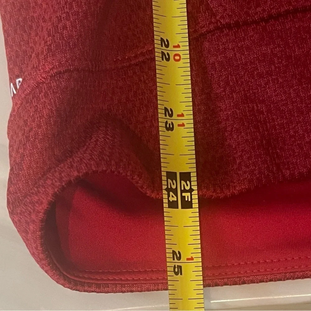 Adidas Red Full Zip Hoodie Sweatshirt Small S Logo Front Pockets Drawstring